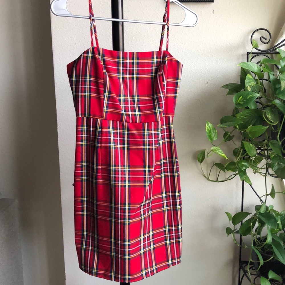 Forever 21 red plaid dress